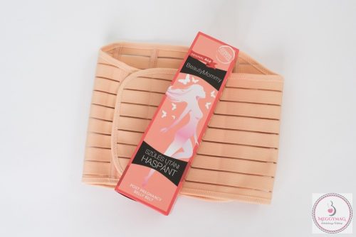 BeautyMommy Original MAX szülés utáni hasleszorító, haspánt - Bézs L, KÉSZLETEN A BOLTBAN!