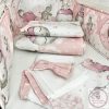 Bbaby 4 részes babaágynemű szett - Álomelefánt rózsaszín 