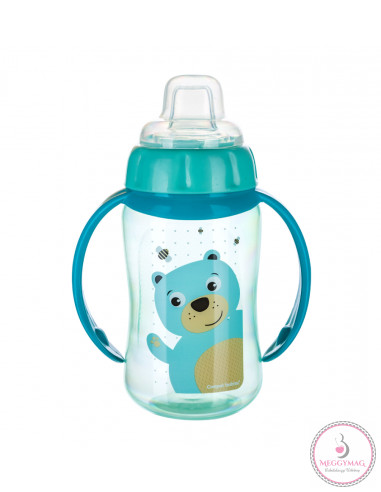 Canpol babies tanulópohár puha ivócsőrrel 320 ml 6 h+ Cute Animals türkiz