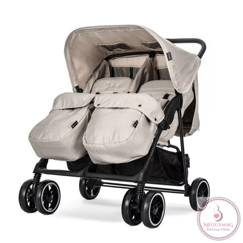 Lorelli Twin iker babakocsi - Beige + táska