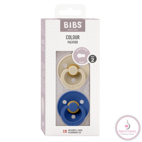 BIBS Colour cumi 2-es szett (Vanília/Búzavirág), 6-18 hó