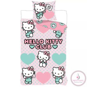   Hello Kitty Club gyerek, ovis ágyneműhuzat 100×135 cm, 40×60 cm