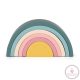 PETITE&MARS szilikon egymásra rakható játék Rainbow Misty Green 12m+