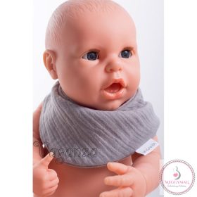 Dupla géz nyálkendő - szürke/kerek