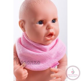 Dupla géz nyálkendő - rózsaszín/kerek