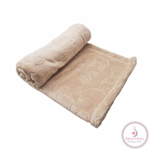 Wellsoft Babatakaró Nyomott mintás 100×135 - Tejeskávé 