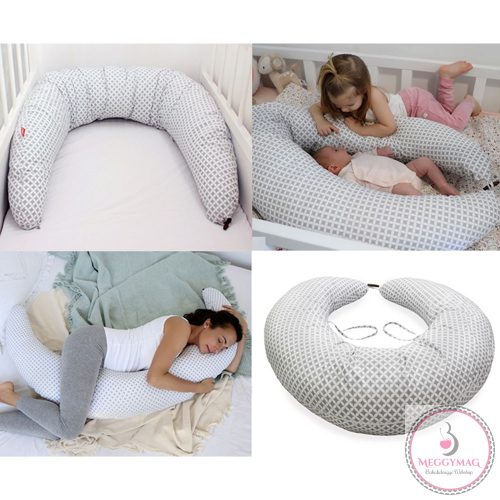 Scamp szoptatós párna formázott gombosvégű Pick Grey SZPG001