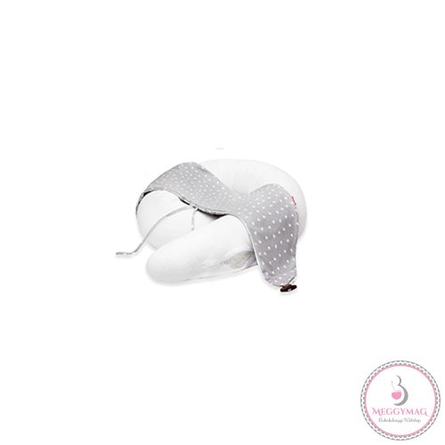 Scamp szoptatós párna formázott gombosvégű Little Heart White Grey SZPG002
