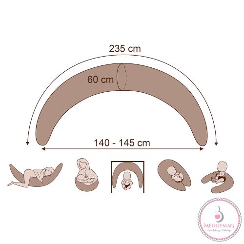 Scamp szoptatós párna formázott gombosvégű Manhattan Blue SZPG005