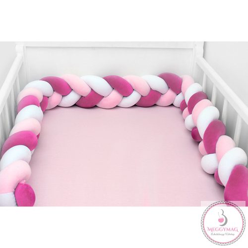 Scamp rácsvédő fonott 180cm Fehér-Rózsaszín-Pink RFT010 180CM
