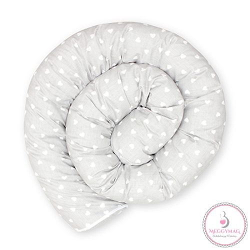 Scamp rácsvédő hengerpárna 210cm Little Heart White Grey BRVE011 210CM