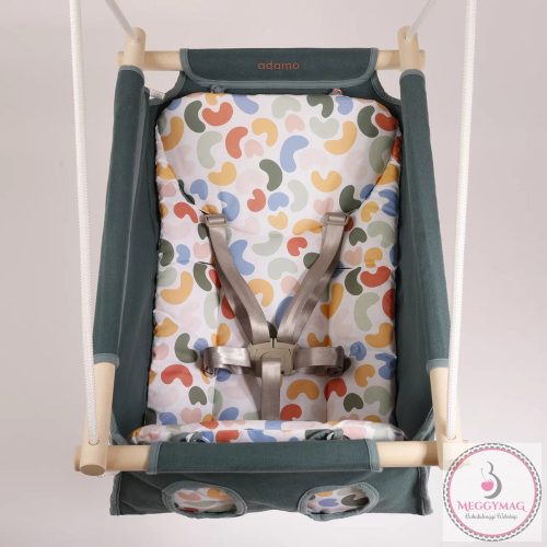 Adamo bébihinta - 5 pontos biztonsági övvel Zöld Szivárványbab