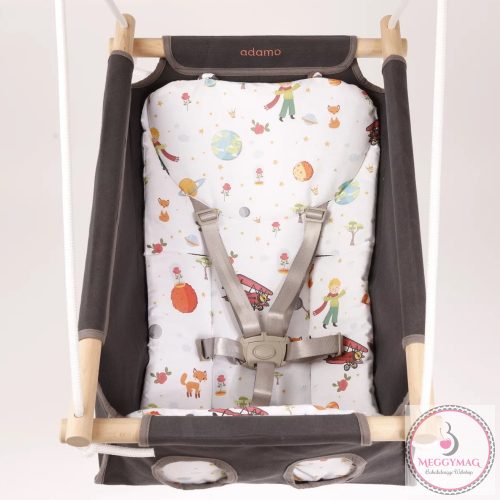 Adamo bébihinta - 5 pontos biztonsági övvel Sötétszürke utazó