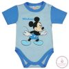 Rövid ujjú baba body Mickey egér mintával kék, 56-os
