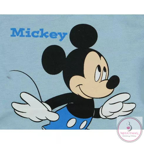 Rövid ujjú baba body Mickey egér mintával kék, 56-os