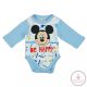 Disney Mickey "Be happy" hosszú ujjú baba body 68-as