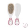 Lorelli fésű és hajkefe természetes sörtékkel - blush pink
