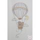 Sík pelenkázó lap 50*70 cm hőlégballon bézs 