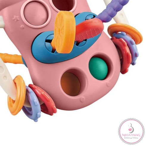 Moni zsinóros szenzoros játék Cumisüveg pink