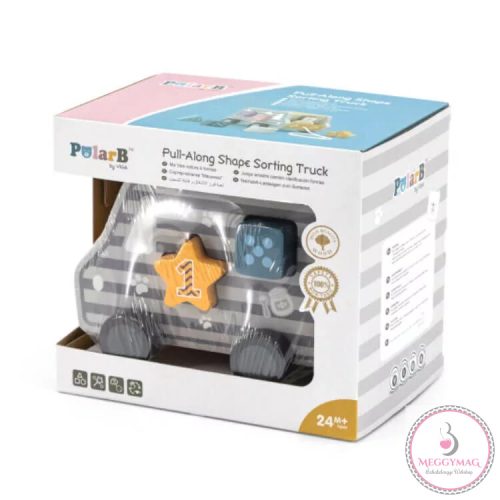 Húzogatós autó és formadoboz (maci) - PolarB