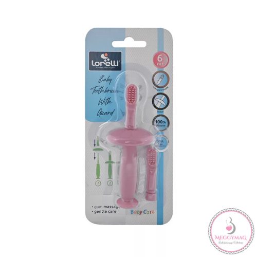 Lorelli szilikon fogkefe 6hó+ - Blush Pink