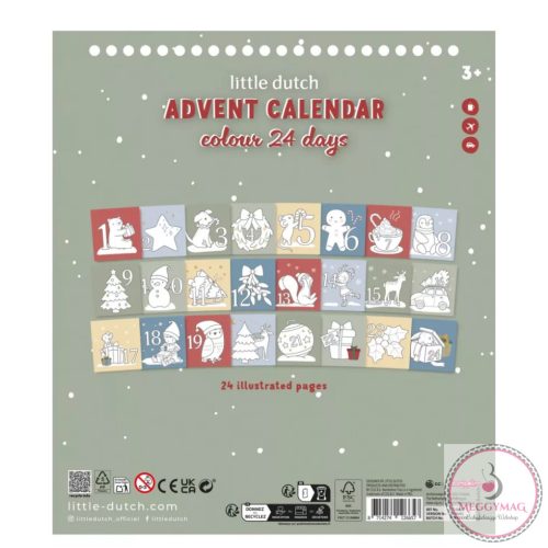 Little Dutch karácsonyi kollekció  - Little Dutch adventi kalendárium színező LIMITÁLT!