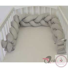   Rácsvédő, "Kalácska" fonott fejvédő 180 cm - vintage szürke 