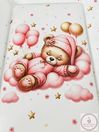 Merev pelenkázó lap 50*70 cm Maci pink 