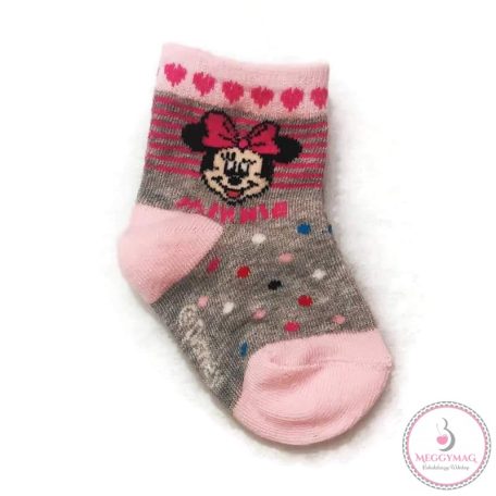 Disney Minnie Baba zokni, szürke, 12-18 hó