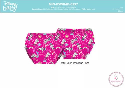 Disney Minnie egér baba úszó pelenka kislányoknak - pink - 80-86 