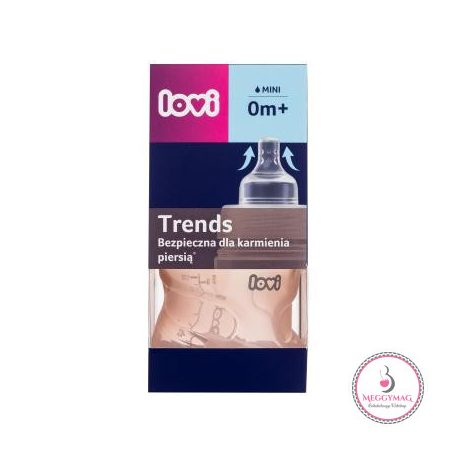 Lovi Trends cumisüveg 120ml 0h+ Rózsaszín 