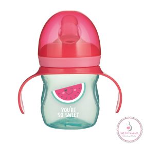   Canpol babies SO COOL 150ml gyakorló-itatópohár szilikon szeleppel, rózsaszín
