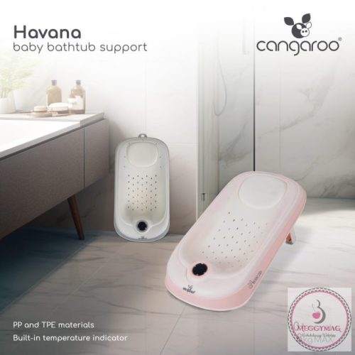 HAVANA babatartó kádba vízhőmérővel RÓZSASZÍN 