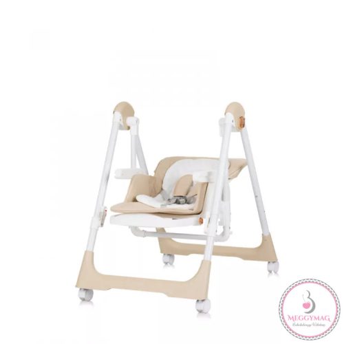 Chipolino Milk Shake 2in1 multifunkciós etetőszék és babahinta - Beige