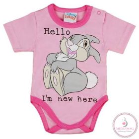 Rövid ujjú baba body Thumper nyuszi mintával, 56-os