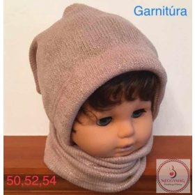 Minimanó pamut sapka 52 cm csillogós, kislány 