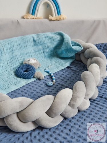 Fonott rácsvédő kiságyba 2m - szürke, KÉSZLETEN A BOLTBAN!