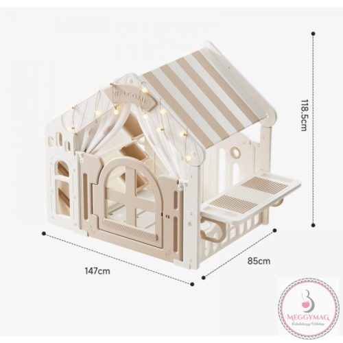 MONI GARDEN óriás házikó- játszóház műanyag PASZTEL