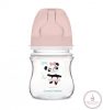 Canpol babies EasyStart antikólikás cumisüveg 120 ml 0hó+ Exotic Animals rózsaszín