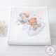 Mintás textil pelenka  - Maci kék lufival 
