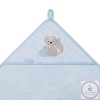 BabyOno fürdőlepedő kapucnis bambusz 100x100cm kék farkas 346/05
