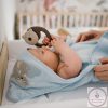 BabyOno fürdőlepedő kapucnis bambusz 100x100cm kék farkas 346/05