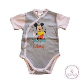 Disney Mickey rövid ujjú elöl patentos baba body 68-as