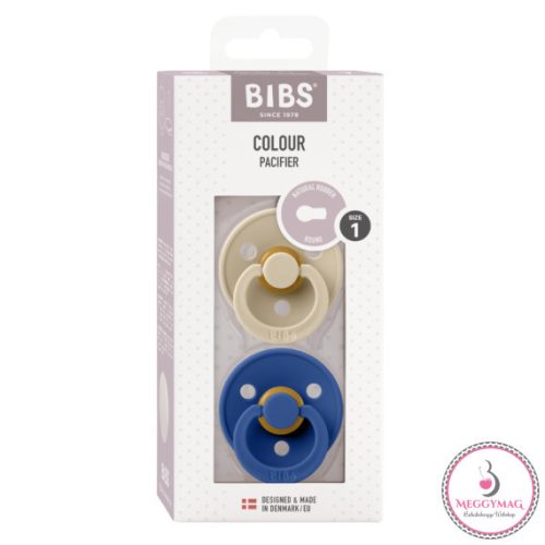BIBS Colour cumi 2-es szett (Vanília/Búzavirág), 0-6 hó