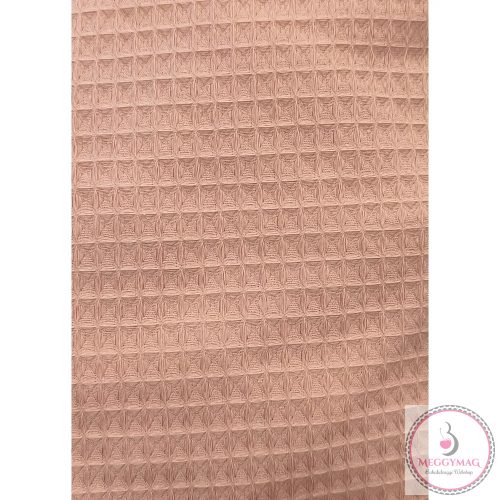 Berrybaby waffle kifogó / kapucnis babatörölköző 100*100 cm Púder elefánt 