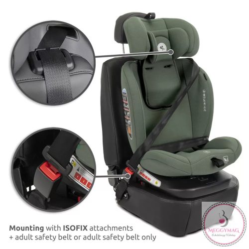 Lorelli Capella autósülés ISOFIX 40-150cm - Green