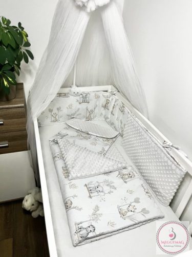 Gyönyörű pamut-minky babaszoba szett Szafari 