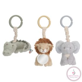   Little Dutch felfűzhető rezgő plüss játék(3db) - Safari Friends