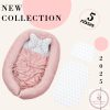 Berrybaby Babafészek szett - Púder minky - fehér csillagos 5 RÉSZES! 