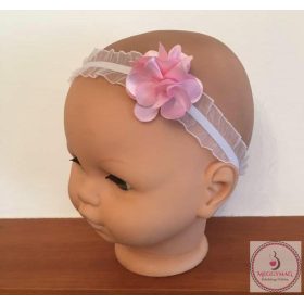 Minimanó baba fejpánt - pink virágos 